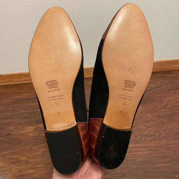 Vintage Nordstrom Two-Tone Leather Granny Victorian Lace Up Ankle Boots 10 - Picture 8 of 9